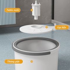 Chổi lau nhà tách nước thải công nghệ mới nhất Chổi Lau Nhà Tự Giặt, Tự Vắt, Tự Động Tách Nước Bẩn Công Nghệ Vắt Ly Tâm