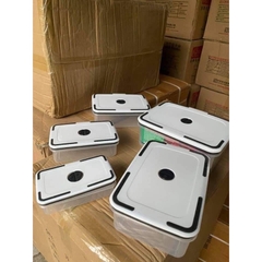 SET 5 hộp lạnh đựng thực phẩm chữ nhật loại 1 nắp cực chặt
