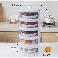 Bộ lồng bàn 5 tầng gấp gọn siêu tiện dụng