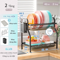 Kệ bát Phú Khang kèm khay hứng nước loại 2, 3 tầng siêu sịn- hoàn tiền nếu không ưng