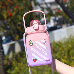 Bình đựng nước có ống hút Sports Cup 1.500ml siêu xinh tặng kèm sticker giá quà tặng