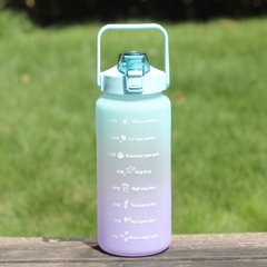 Bình đựng nước có ống hút 2000ml kèm sticker siêu cute