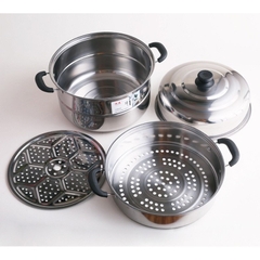 Nồi hấp 3 tầng inox cao cấp