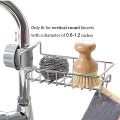 Giá cài vòi inox 304 để dụng cụ cọ xoong nồi, dẻ rửa bát