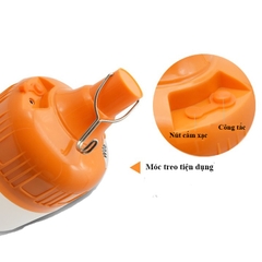 Bóng đèn LED tích điện 100w có móc treo tặng kèm bộ sạc full pin dùng đến 6h