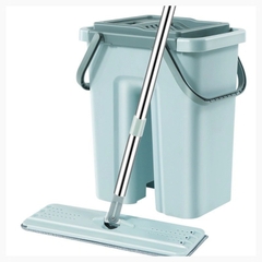 Bộ lau nhà tự vắt 360 thế hệ mới thùng chia 2 ngăn giặt, vắt