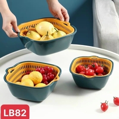 Combo 6 rổ kèm chậu nhựa đủ kích cỡ màu vàng xanh siêu đẹp