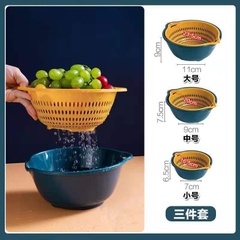 Combo 6 rổ kèm chậu nhựa đủ kích cỡ màu vàng xanh siêu đẹp