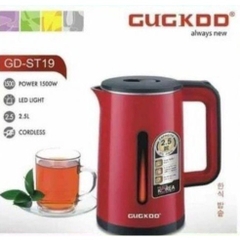 Giảm giá gốc Ấm siêu tốc GUGKOO 1,8L màu đỏ mận lõi inox 2 lớp siêu cấp