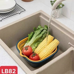 Combo 6 rổ kèm chậu nhựa đủ kích cỡ màu vàng xanh siêu đẹp