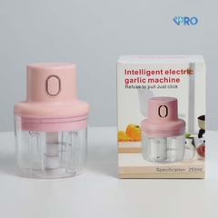 Máy xay hành, tỏi đa năng hồng chạy pin sạc