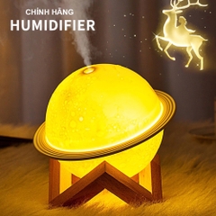 Máy phun sương tạo ẩm kiêm đèn ngủ decor hình sao thổ mẫu mới nhất