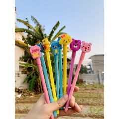 set 20 bút bi mực đen hình thú siêu xinh TẶNG kèm túi bút trong có móc