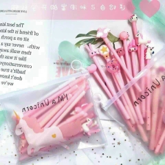 set 20 bút bi mực đen hình thú siêu xinh TẶNG kèm túi bút trong có móc