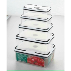 SET 5 hộp lạnh đựng thực phẩm chữ nhật loại 1 nắp cực chặt