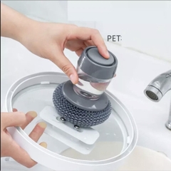 Dụng cụ cọ xoong nồi thông minh tích hợp bình đựng dầu