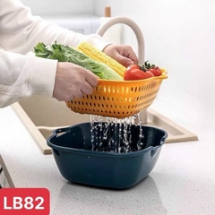 Combo 6 rổ kèm chậu nhựa đủ kích cỡ màu vàng xanh siêu đẹp