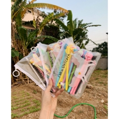 set 20 bút bi mực đen hình thú siêu xinh TẶNG kèm túi bút trong có móc