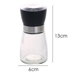 Hũ Xay Tiêu, Muối ớt, Gia Vị Cầm Tay thủy tinh nắp inox cao cấp