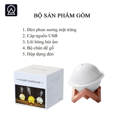 Máy phun sương tạo ẩm kiêm đèn ngủ decor hình sao thổ mẫu mới nhất