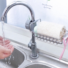 Giá cài vòi inox 304 để dụng cụ cọ xoong nồi, dẻ rửa bát