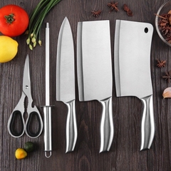 Bộ dao Nhật 6 món chuôi sắt lưỡi thép chống rỉ cao cấp