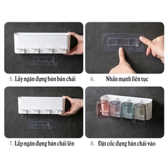COMBO full bộ kệ nhả kem 4 cốc phong cách Hàn Quốc