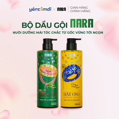 Bộ Đôi Dầu Gội NARA Mật Ong 500ML Kích Thích Mọc Tóc, Sạch Gàu, Nấm Ngứa, Loại Bỏ Dầu Thừa Và Phục Hồi Tóc Hư Tổn