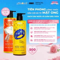 Combo Dầu Gội Xả Mật Ong NARA Giảm Gàu - Ngừa Rụng Tóc - Làm Phồng Tóc Kết Hợp Khuynh Diệp - Trà Xanh 500ML