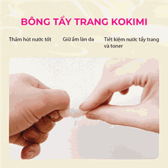 Bông tẩy trang Kokimi túi 155 miếng tròn