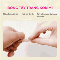 [Mua 2 tặng 1] Combo 2 bông tẩy trang Kokimi 155 miếng tặng 1 bông tẩy trang Kokimi 155 miếng