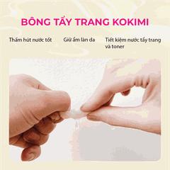 Bông tẩy trang Kokimi túi 155 miếng tròn