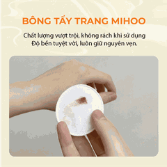 Bông tẩy trang Mihoo 200 miếng tròn