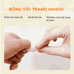 Bông tẩy trang Mihoo 200 miếng tròn