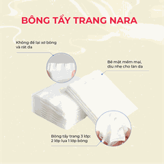 Bông Tẩy Trang Cotton Pads NARA 3 Lớp 160 Miếng