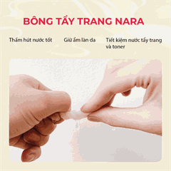 Bông Tẩy Trang Cotton Pads NARA 3 Lớp 160 Miếng