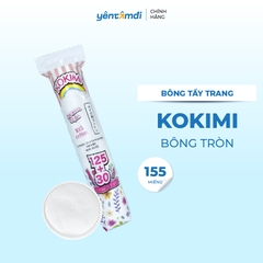 Bông tẩy trang Kokimi túi 155 miếng tròn