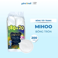 Bông tẩy trang Mihoo 200 miếng tròn