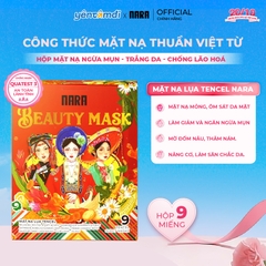 Hộp 9 miếng mặt nạ NARA Làm Trắng, Cấp Ẩm, Trẻ Hóa