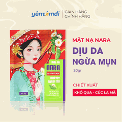 Mặt Nạ Lụa Giảm Mụn Mờ Thâm Dịu Da NARA Khổ Qua Cúc La Mã