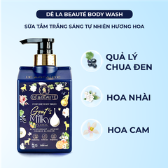 Sữa Tắm Cao Cấp Dê la Beauté Hương Nước Hoa Quyến Rũ Sáng Trắng Dưỡng Ẩm Đa Tầng 500ML