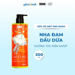 Bộ Đôi Gội Xả Mật Ong NARA 500ML Hỗ Trợ Mọc Tóc, Phục Hồi Hư Tổn Và Cải Thiện Tình Trạng Gàu Ngứa