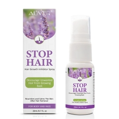 Xịt tẩy lông tự nhiên và ức chế mọc lại Aliver Stop Hair Growth Inhibitor Spray