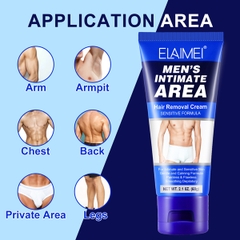 Kem tẩy lông thô trên cơ thể nam giới Elaimei Hair Removal Cream For Men's Intimate Area