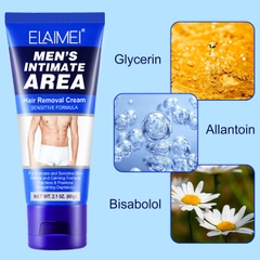 Kem tẩy lông thô trên cơ thể nam giới Elaimei Hair Removal Cream For Men's Intimate Area