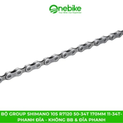 Bộ group SHIMANO 105 R7120 50-34T 170mm 11-34T- Phanh đĩa - Không BB & Đĩa phanh