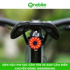 Đèn hậu pin sạc gắn yên xe đạp cảm biến chuyển động WEST BIKING