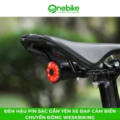 Đèn hậu pin sạc gắn yên xe đạp cảm biến chuyển động WEST BIKING