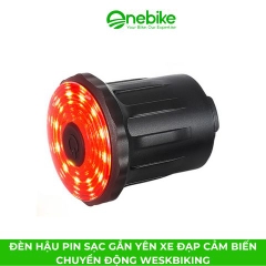 Đèn hậu pin sạc gắn yên xe đạp cảm biến chuyển động WEST BIKING