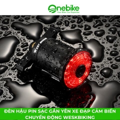 Đèn hậu pin sạc gắn yên xe đạp cảm biến chuyển động WEST BIKING